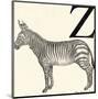 Animal Alphabet - Z-The Vintage Collection-Mounted Giclee Print