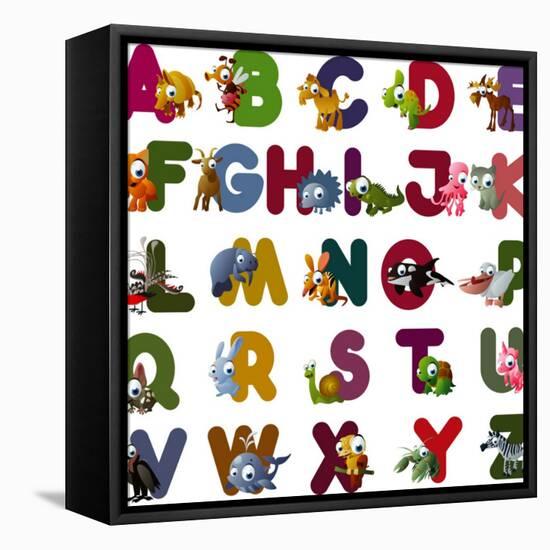 Animal Alphabet-chaikades-Framed Stretched Canvas