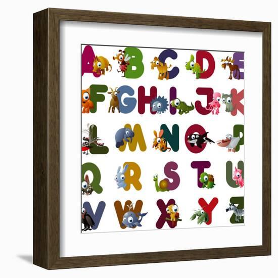 Animal Alphabet-chaikades-Framed Art Print