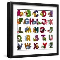 Animal Alphabet-chaikades-Framed Art Print