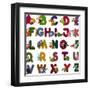 Animal Alphabet-chaikades-Framed Art Print