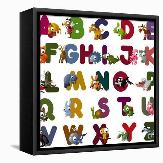 Animal Alphabet-chaikades-Framed Stretched Canvas