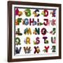 Animal Alphabet-chaikades-Framed Art Print