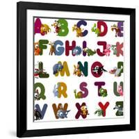 Animal Alphabet-chaikades-Framed Art Print