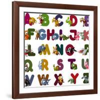 Animal Alphabet-chaikades-Framed Art Print