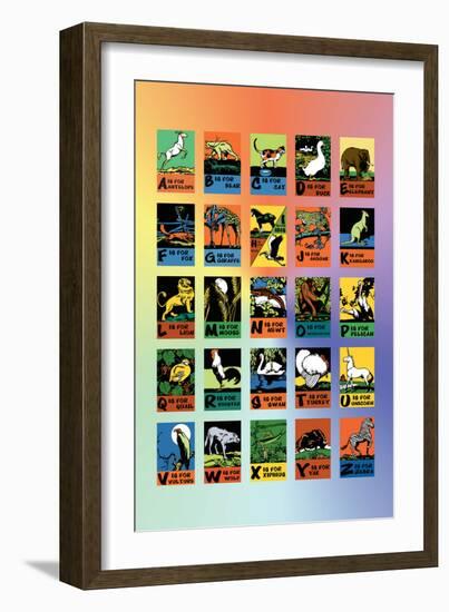 Animal Alphabet-Charles Buckles Falls-Framed Art Print