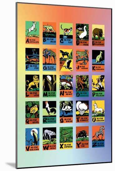 Animal Alphabet-Charles Buckles Falls-Mounted Art Print