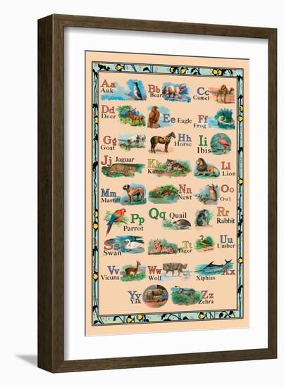 Animal Alphabet-null-Framed Art Print