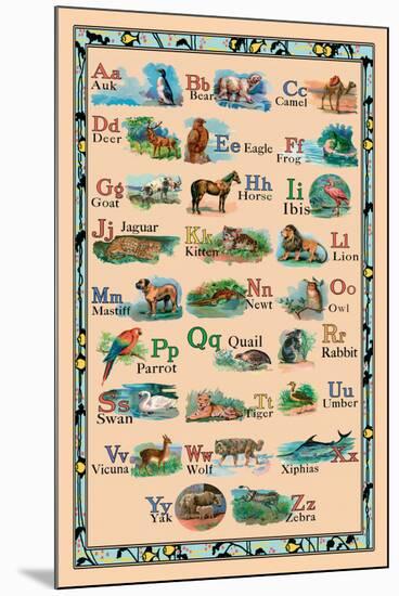 Animal Alphabet-null-Mounted Art Print