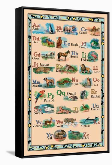 Animal Alphabet-null-Framed Stretched Canvas