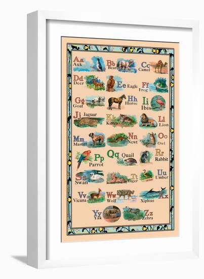 Animal Alphabet-null-Framed Art Print