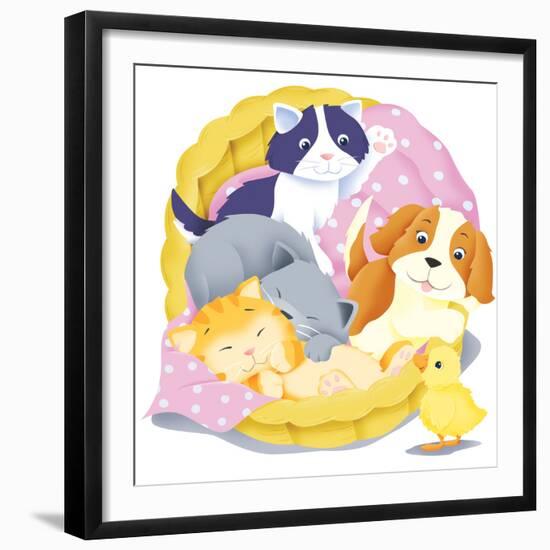 Animal Babies - Humpty Dumpty-Paul Sharp-Framed Giclee Print