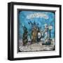 Animal Band Good Night-null-Framed Art Print