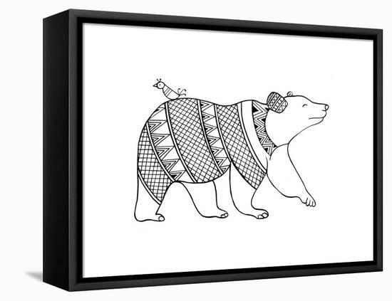 Animal Bear-Neeti Goswami-Framed Stretched Canvas