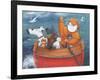 Animal Boat Adventure-Peter Adderley-Framed Art Print