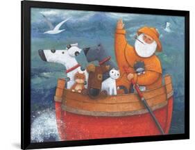 Animal Boat Adventure-Peter Adderley-Framed Art Print