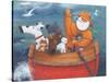 Animal Boat Adventure-Peter Adderley-Stretched Canvas