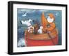 Animal Boat Adventure-Peter Adderley-Framed Art Print