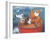 Animal Boat Adventure-Peter Adderley-Framed Art Print