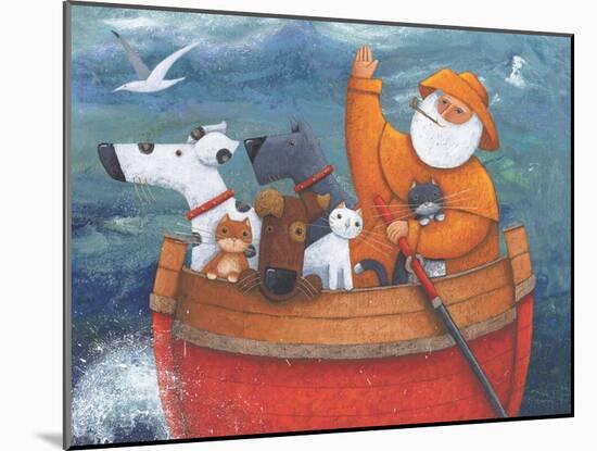 Animal Boat Adventure-Peter Adderley-Mounted Art Print