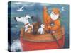 Animal Boat Adventure-Peter Adderley-Stretched Canvas