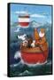 Animal Boat Adventure-Peter Adderley-Framed Stretched Canvas