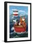 Animal Boat Adventure-Peter Adderley-Framed Art Print