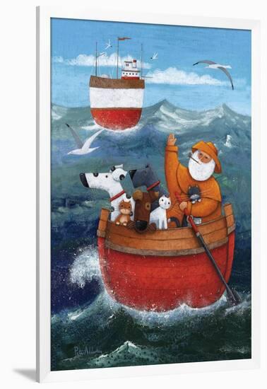 Animal Boat Adventure-Peter Adderley-Framed Art Print