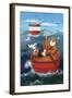 Animal Boat Adventure-Peter Adderley-Framed Art Print