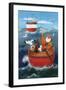 Animal Boat Adventure-Peter Adderley-Framed Art Print