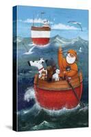 Animal Boat Adventure-Peter Adderley-Stretched Canvas