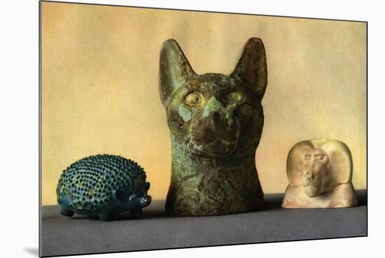 Animal Carvings from the New Kingdom and Late Period, Egypt, 1936-null-Mounted Giclee Print