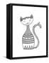 Animal Cat 3-Neeti Goswami-Framed Stretched Canvas