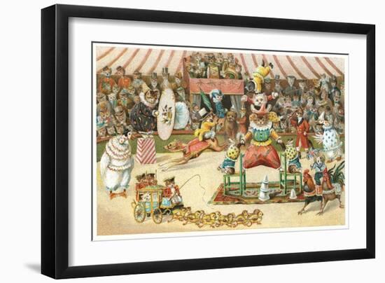 Animal Circus-null-Framed Art Print