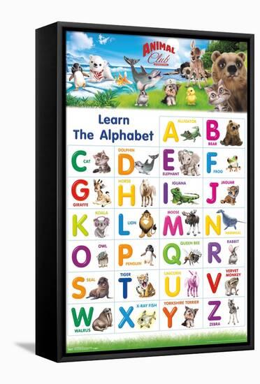 Animal Club - Letters ABC-Trends International-Framed Stretched Canvas