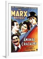 Animal Crackers, Groucho Marx, Zeppo Marx, Chico Marx, Harpo Marx, 1930-null-Framed Art Print