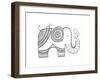 Animal Elephant 3-Neeti Goswami-Framed Art Print