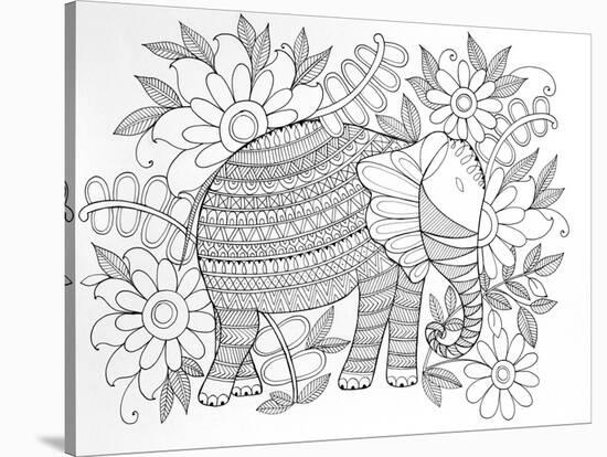 Animal Elephant 6-Neeti Goswami-Stretched Canvas