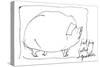 Animal Farm, p16 Chapt 2, 1995 (drawing)-Ralph Steadman-Stretched Canvas