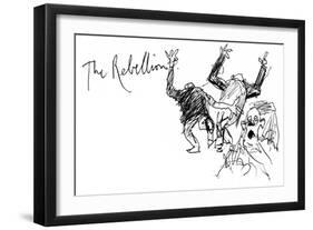 Animal Farm, p19 Chapt 2, 1995 (drawing)-Ralph Steadman-Framed Giclee Print