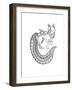 Animal Fox 1-Neeti Goswami-Framed Art Print