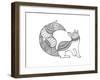 Animal Fox 2-Neeti Goswami-Framed Art Print