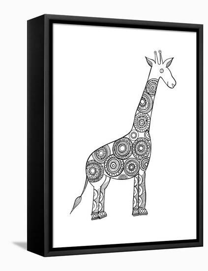 Animal Giraffe-Neeti Goswami-Framed Stretched Canvas