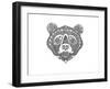 Animal Head Bear-Neeti Goswami-Framed Art Print