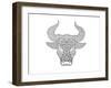 Animal Head Bull-Neeti Goswami-Framed Art Print