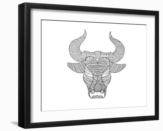 Animal Head Bull-Neeti Goswami-Framed Art Print