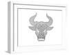 Animal Head Bull-Neeti Goswami-Framed Art Print