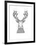 Animal Head Deer 1-Neeti Goswami-Framed Art Print