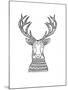 Animal Head Deer 1-Neeti Goswami-Mounted Art Print