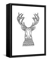Animal Head Deer 1-Neeti Goswami-Framed Stretched Canvas